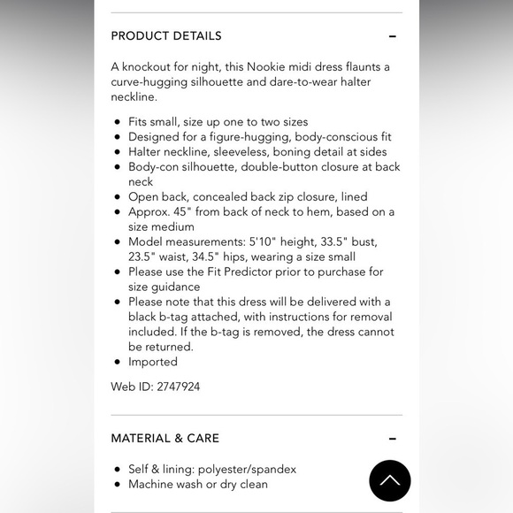 Nookie Medea Midi Dress Black XS NWT - Picture 11 of 11